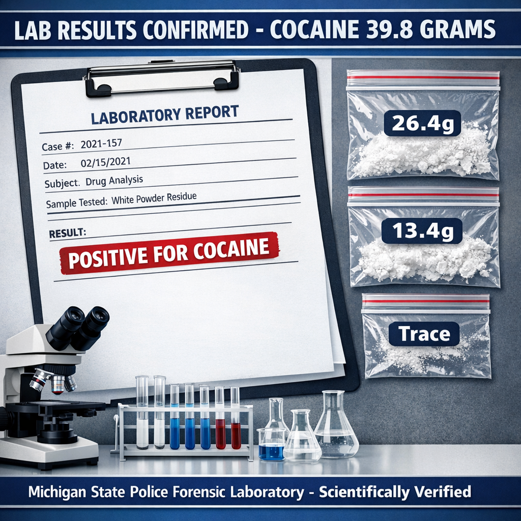 Lab Results Confirm Cocaine in Escanaba Bar Raid: 26.4 Grams Seized in Traffic Stop
