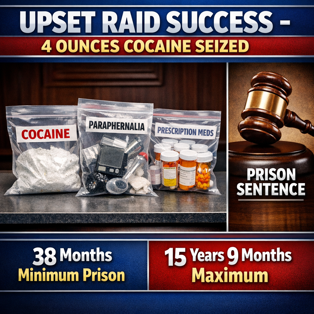 UPSET Bar Raid Results: Cocaine Seizure Leads to Prison Sentence for Escanaba Defendant